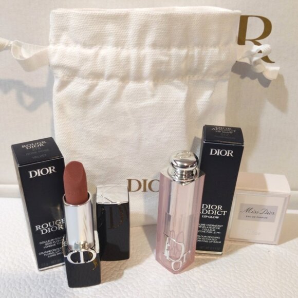 Dior Beauty Miss Rose Lip Bundle (Full Size Lipstick & Balm, PLUS) NEW - Picture 5 of 6